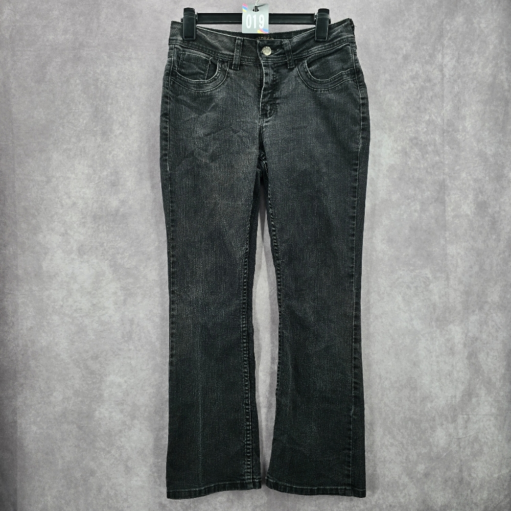 Riders by Lee Gray Black Straight Bootcut Flare Denim Pants Jeans 8